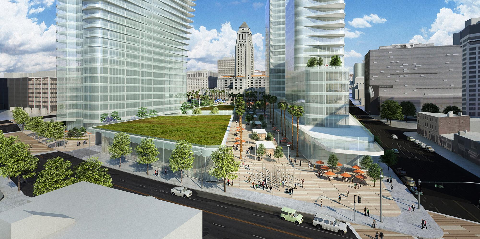 Los Angeles civic center master plan promenade